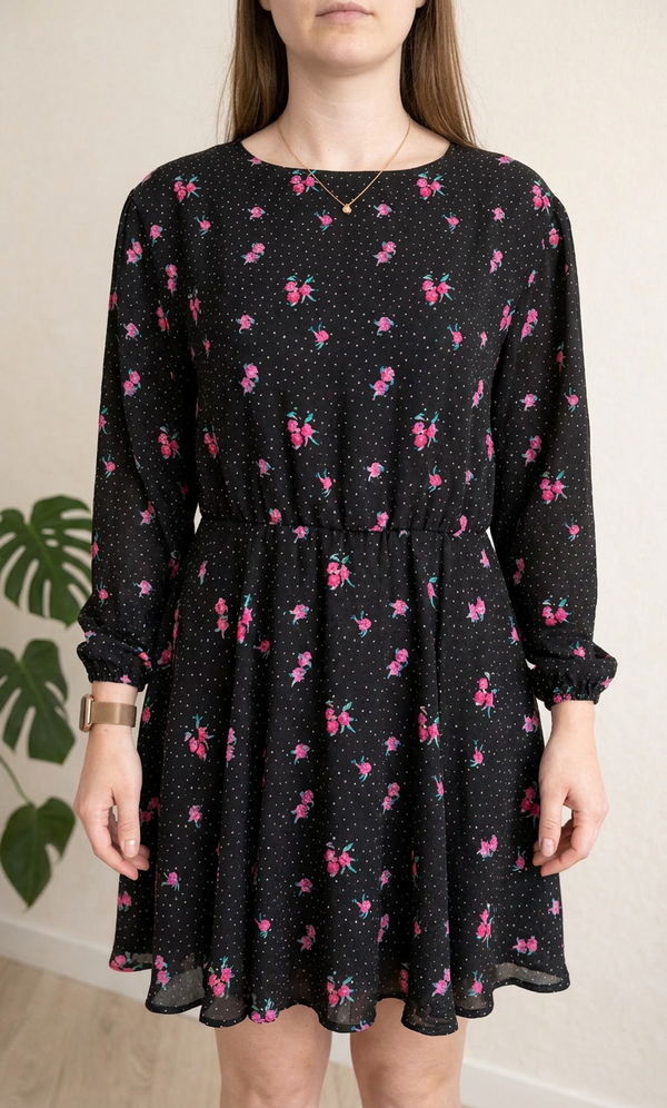 Robe Casual Pimkie - M - Noir Fuchsia -