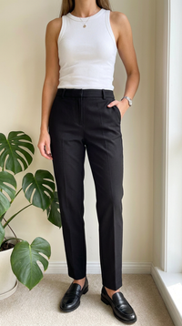 Pantalon tailleur Zara - 32 - Noir -