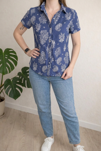 Chemise Lanidor - M - Bleu Et Blanc -