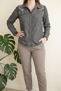Chemise Zara - L - Gris -