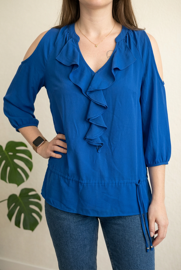Blouse Un Jour Ailleurs - 38 - Bleu cobalt -