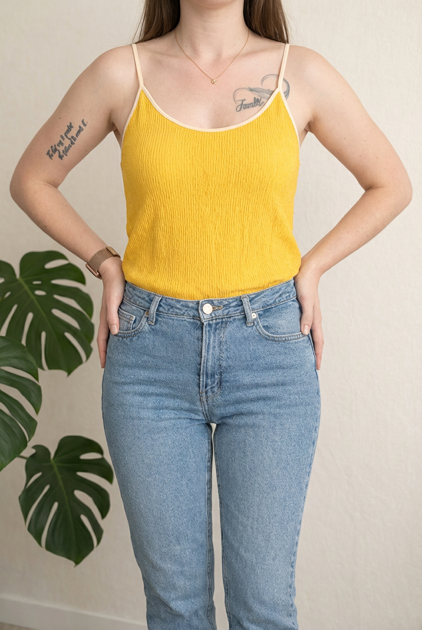 Débardeur Zara - M - Jaune -