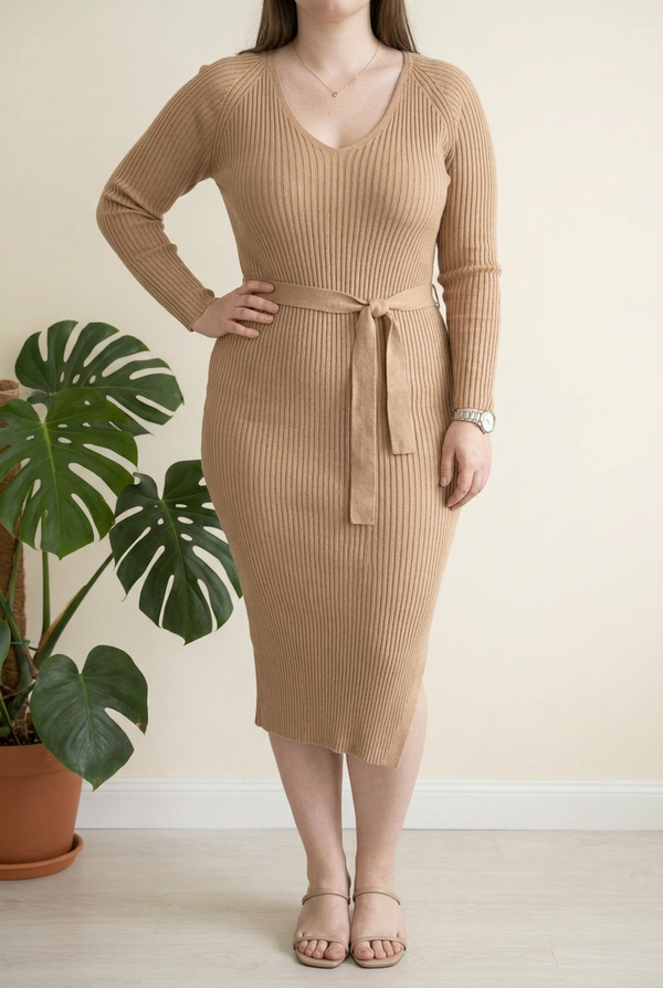 Robe pull Mango - Xl - Beige/marron clair