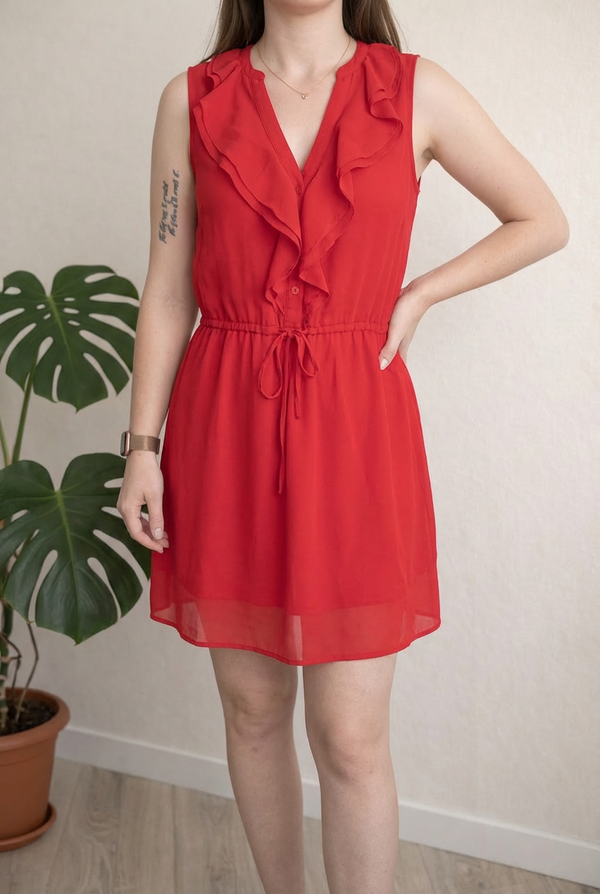 Robe courte H&m - 38 - Rouge -