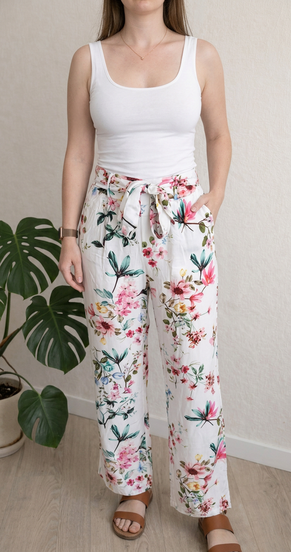 Pantalon fluide Lolaliza - 36 - Blanc