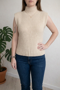 Pull sans manches Kiabi - S - Crème