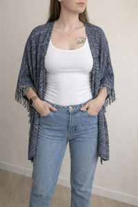 Kimono Pull & Bear - S - Bleu -