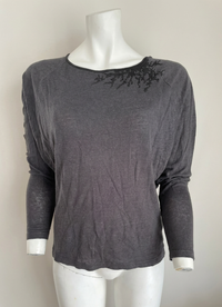 Pull femme Cop. copine - L - Gris -