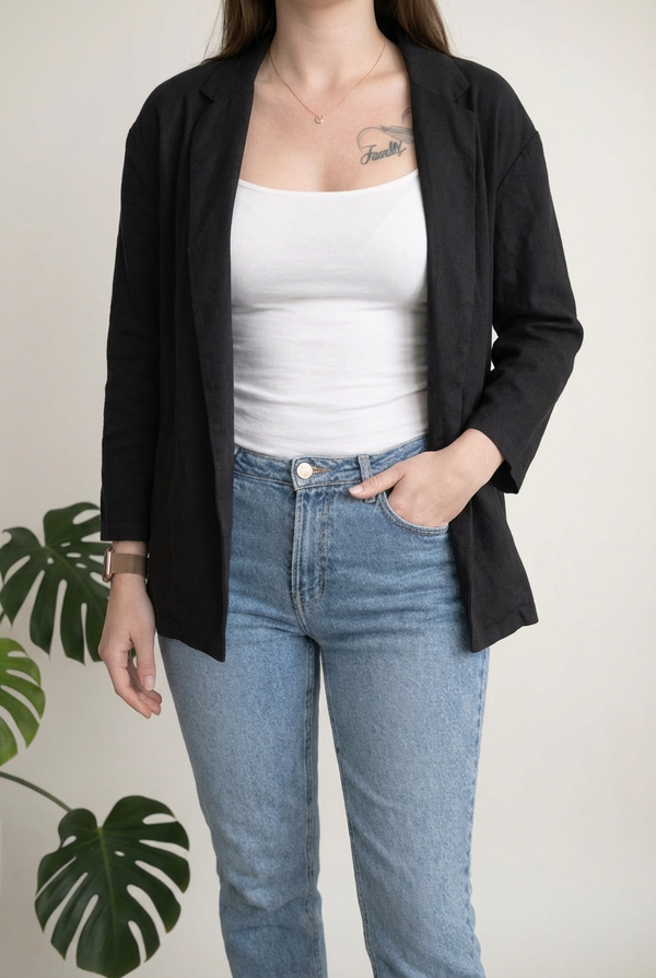 Blazer/ veste légère Gap - M - Noir - Lin mélangé
