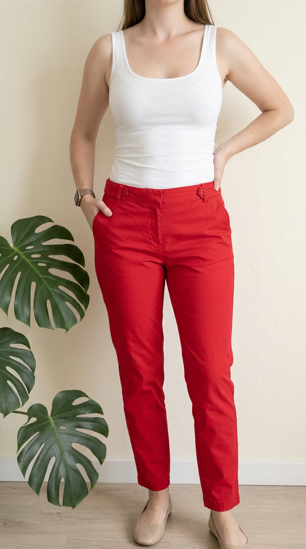 Pantalon 3 Suisses - 38 - Rouge