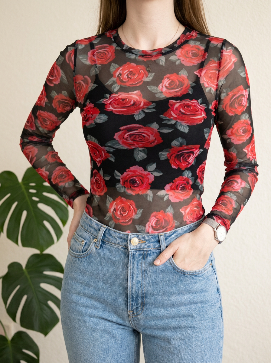 Top en tulle H&m - Xs - Noir -