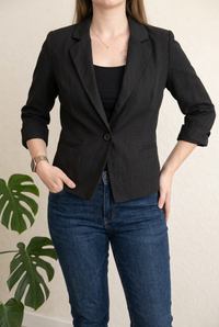 Blazer Sans Marque - 40 - Noir - manches 3/4 court