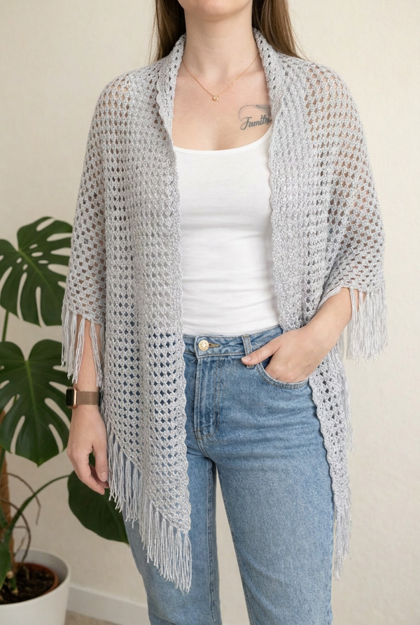 Châle Sans Marque - Taille Unique - Blanc -
