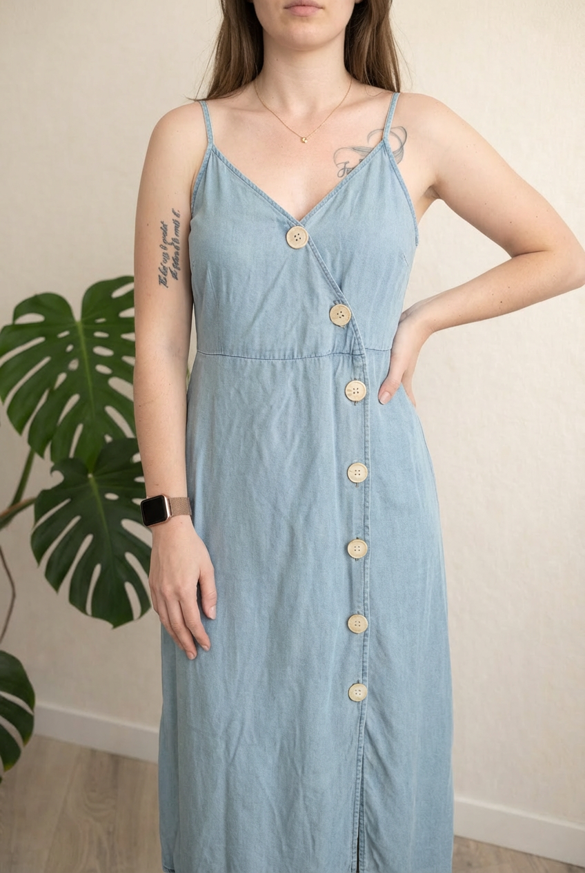 Robe midi Pimkie - 40 - Bleu ciel -