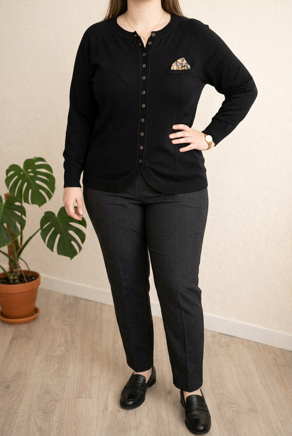 Cardigan Hauber Sporting-life - 44 - Noir -