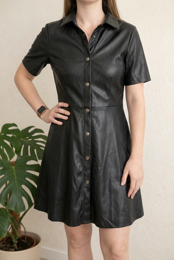 Robe mini simili cuir Don't Call Me Jennyfer - S - Noir
