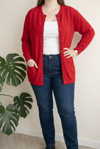 Gilet Lambswool- 44 - Rouge -