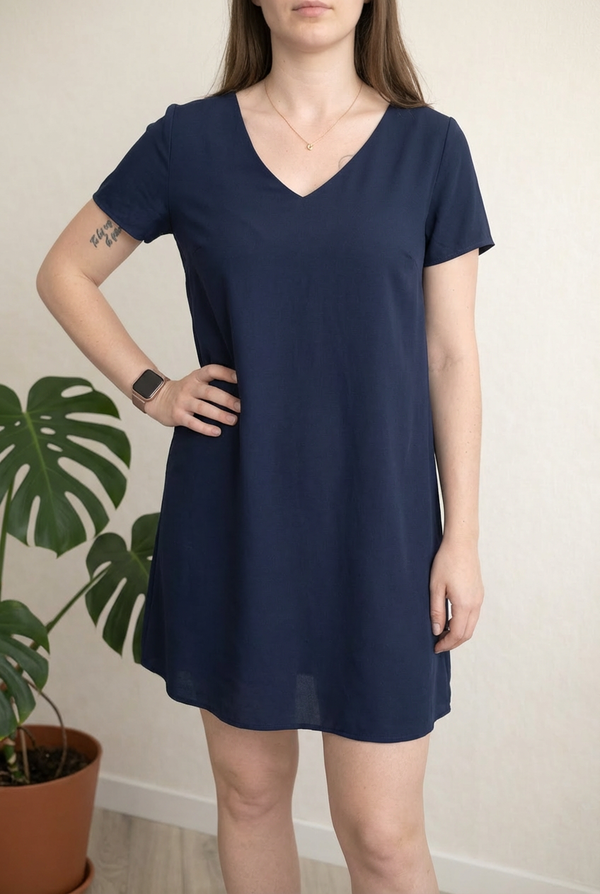 Robe courte Etam - 38 - Marine -