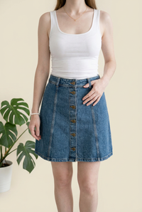 Jupe mini en jean Divided - 34 - Bleu -
