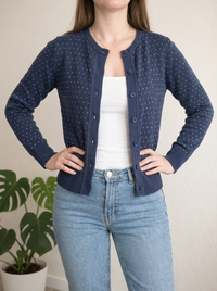 Gilet Lands' End - M - Bleu marine -
