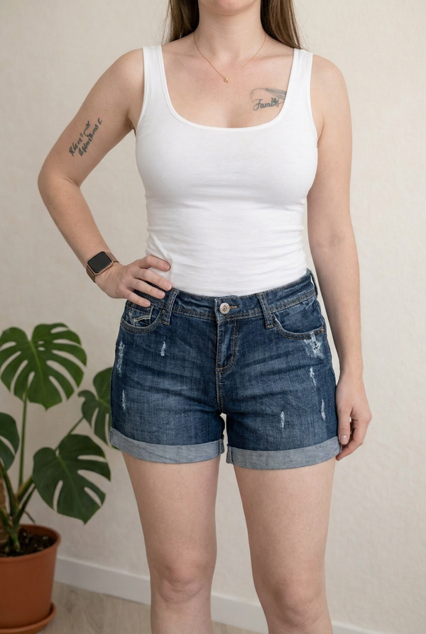 Short en jean Stradivarius - 38 - Bleu -