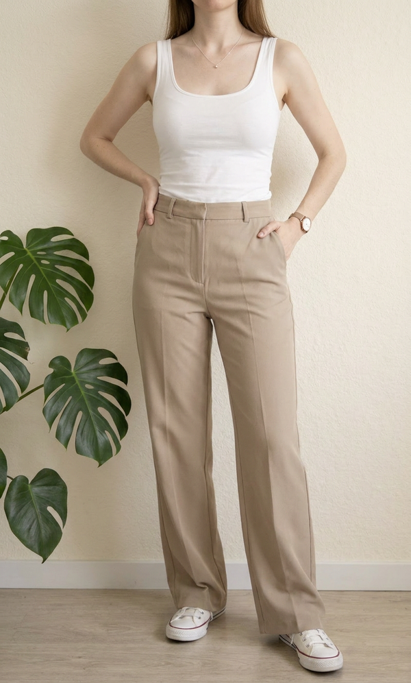 Pantalon large Pimkie - 34 - Beige -