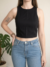 Crop top Mango Suit - S - Noir