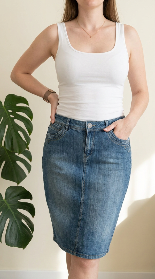 Jupe en jean Armand Thiery - 36 - Bleu -