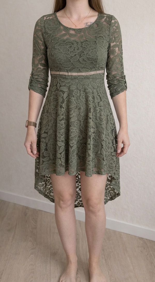 Robe Casual Made In Italy - S - Vert Foncé -