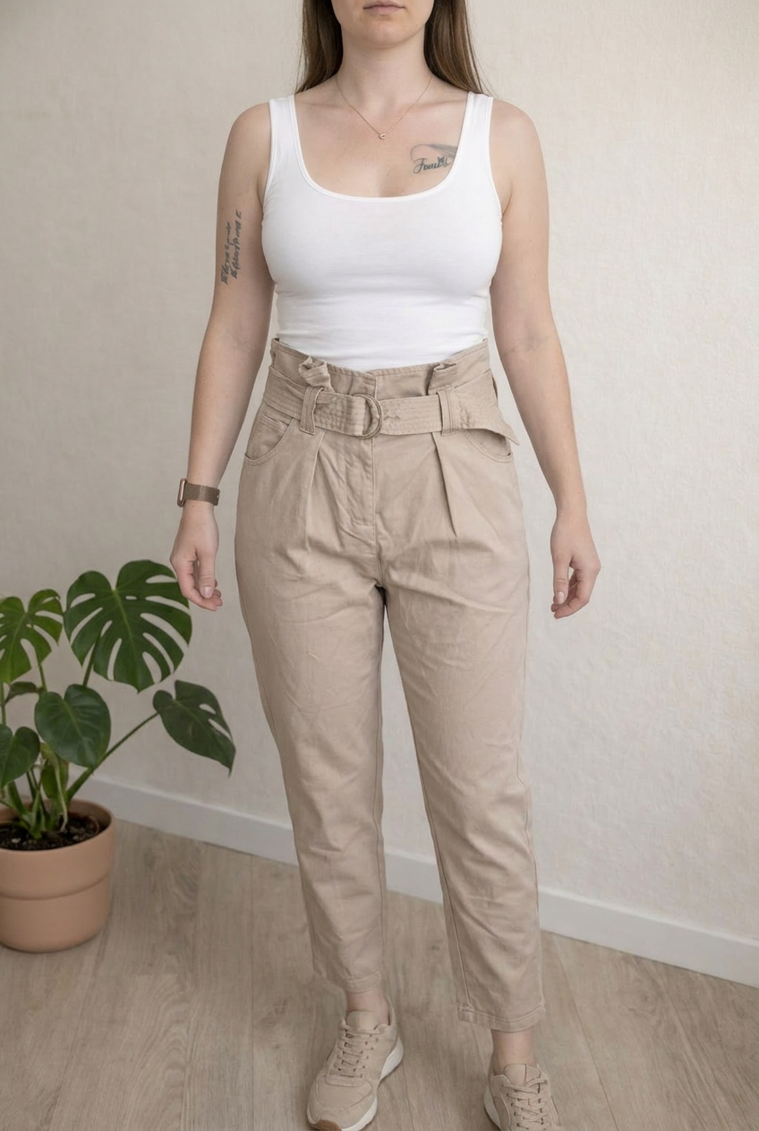 Pantalon Ajusté Morgan - 40 - Beige -