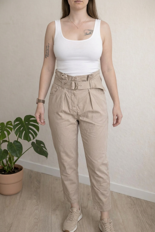 Pantalon Ajusté Morgan - 40 - Beige -