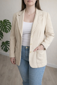Blazer Elegance Paris - 44 - Beige - Rayures