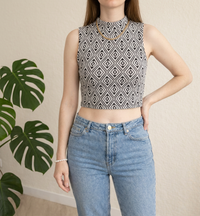 Crop Top Pimkie - Xs - Noir Et Blanc -