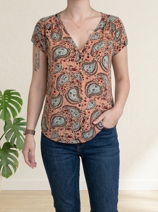 Blouse Camaïeu - M - Rose - Paisley