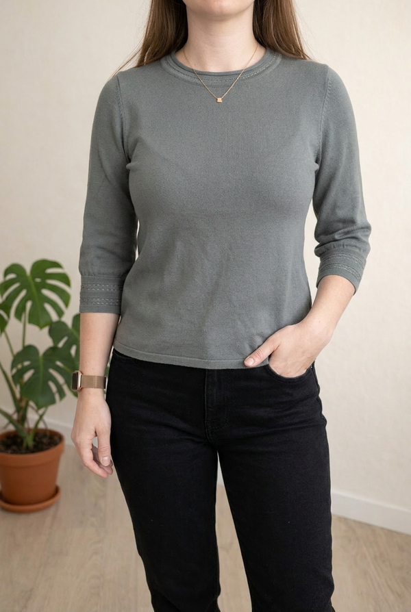 Pull H&m - S - gris / bleu -