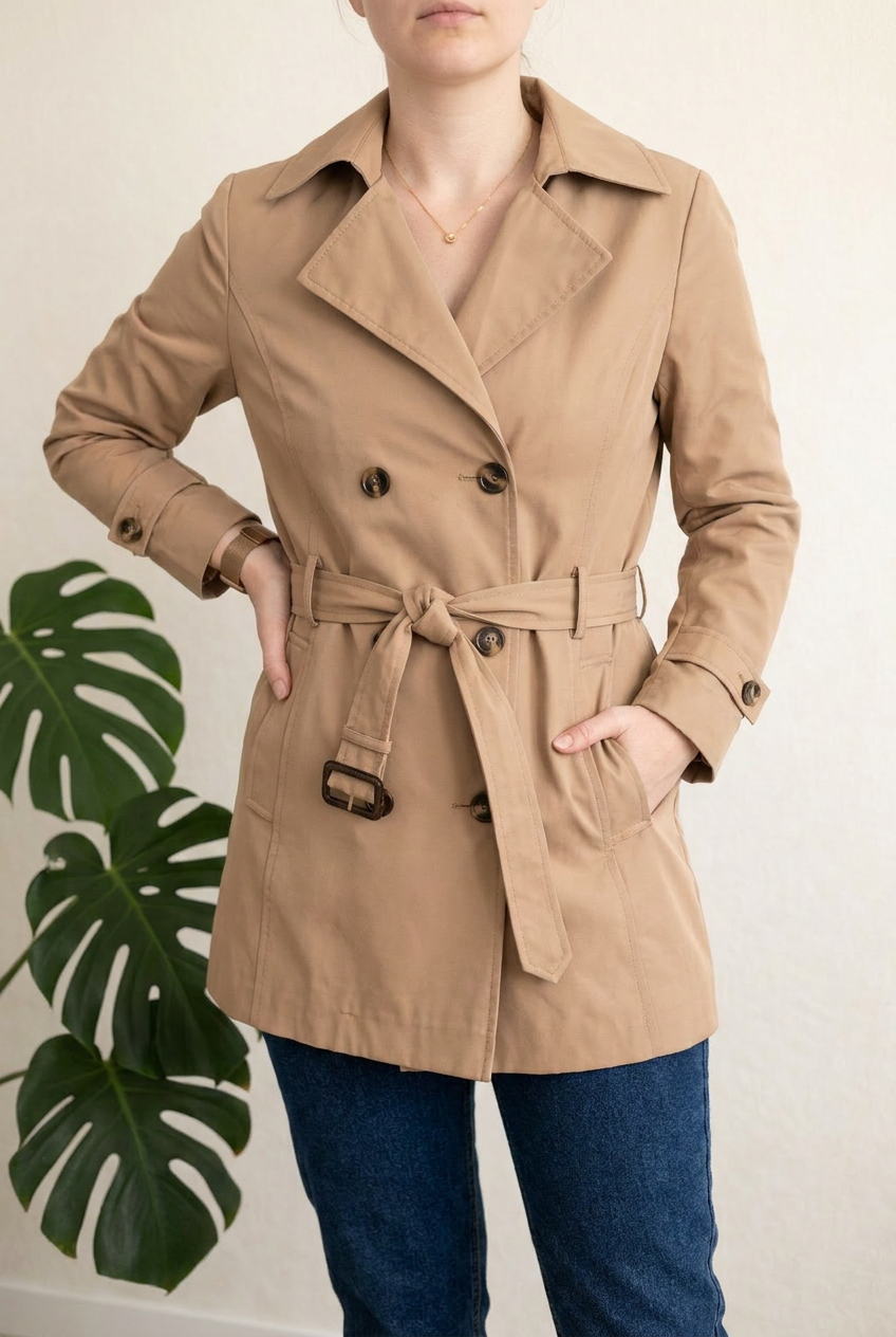 Trench court Bigart - M - marron clair