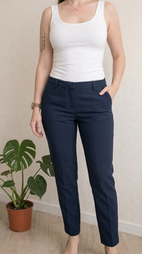 Pantalon Monoprix femme - 36 - Navy -
