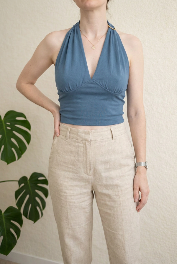 Top licou bleu - Sans marque - S - Bleu