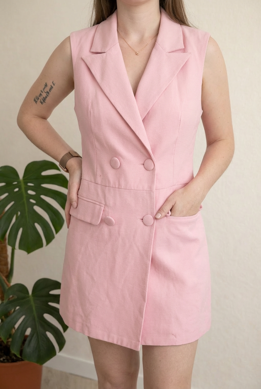 Combishort blazer Pimkie - 36 - Rose -