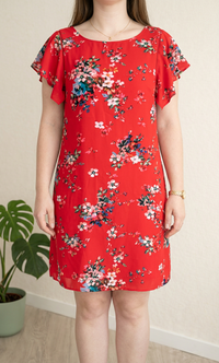 Robe Casual Promod - 42 - Rouge - Fleurie