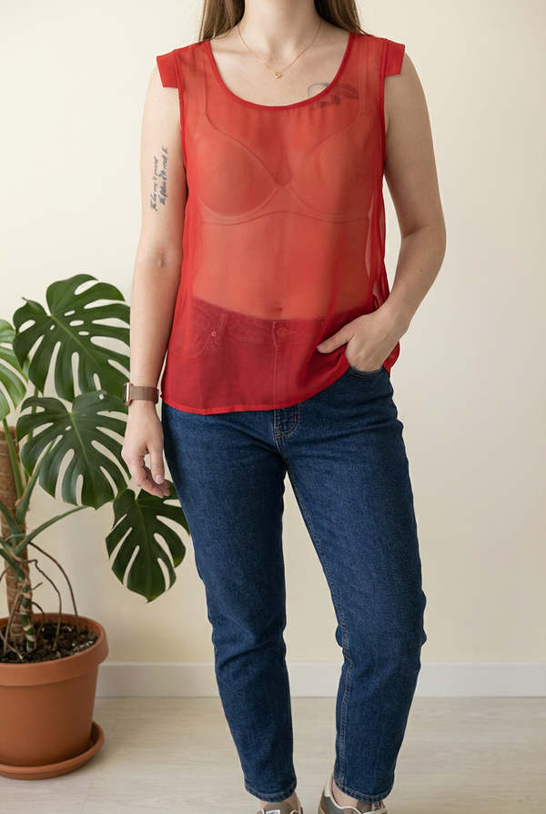 Blouse Mango - S - Rouge -