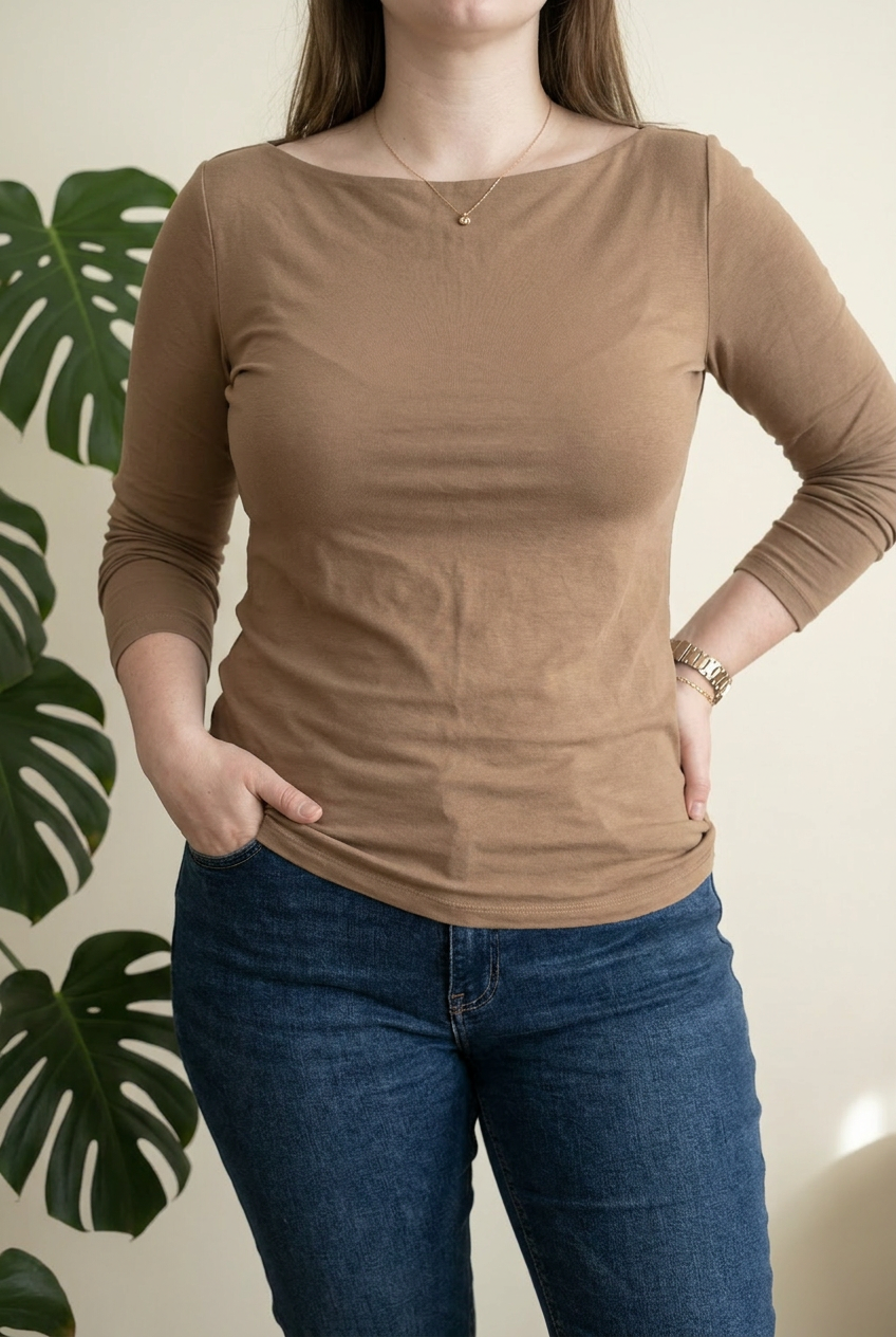 Top manches longues Mango - Xl - Marron -