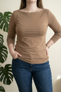Top manches longues Mango - Xl - Marron -