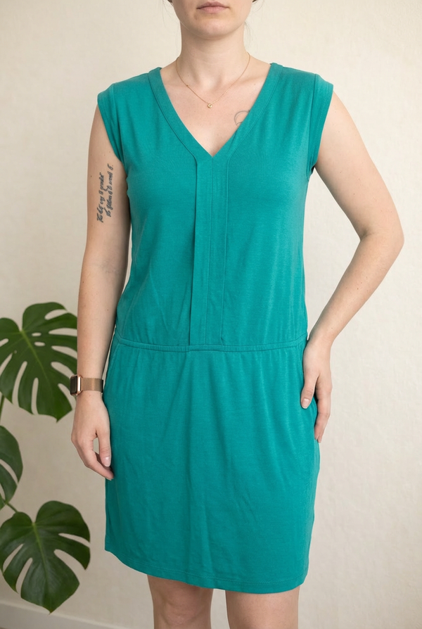Robe Casual Camaïeu - 36 - Turquoise Et Vert -