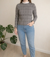 Blouse Manches Longues Kiabi - S - Noir Et Gris -
