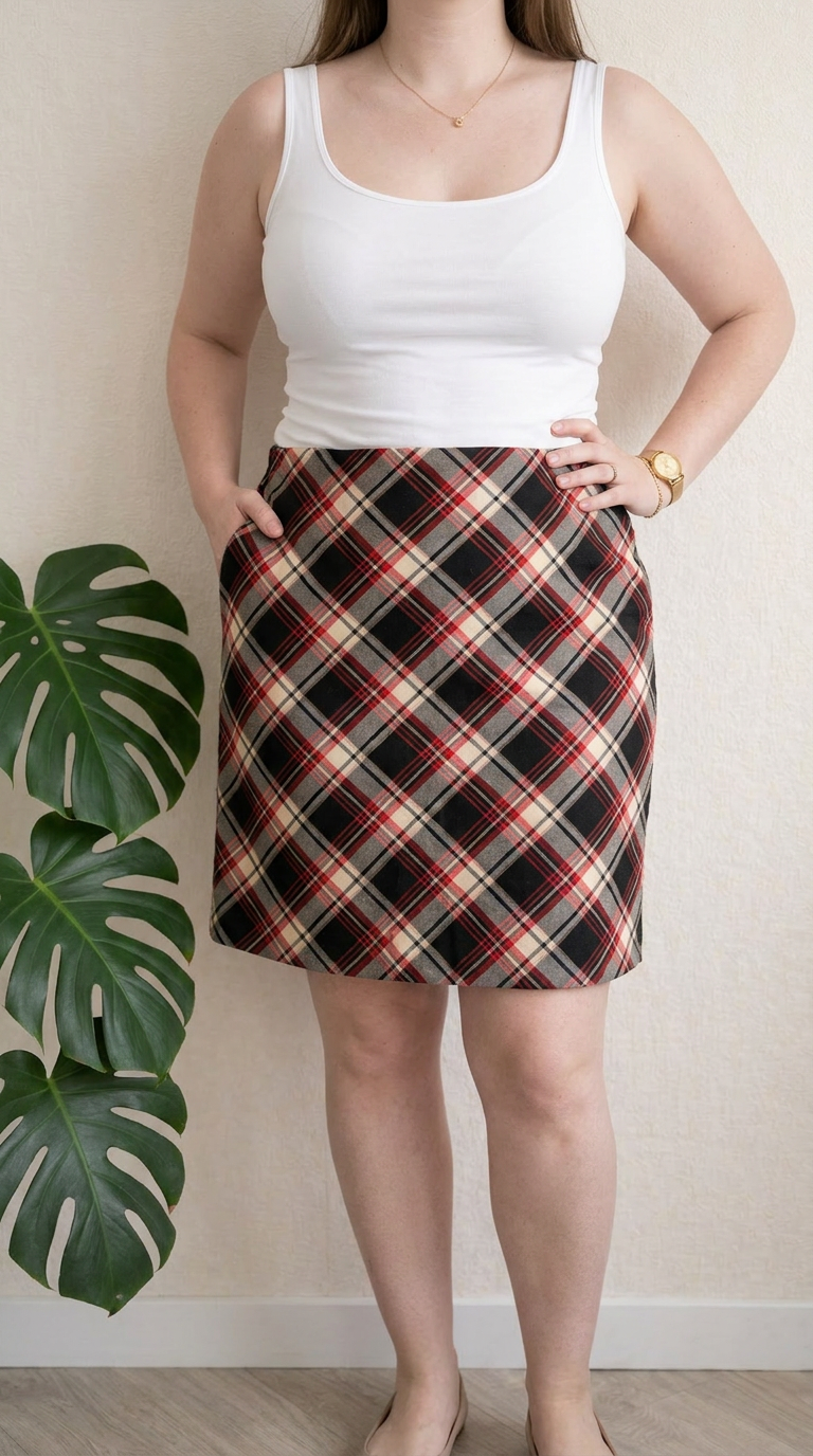 Jupe H&m - 46 - Rouge -