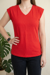 T-shirt Caroll - 38 - Rouge à pois -
