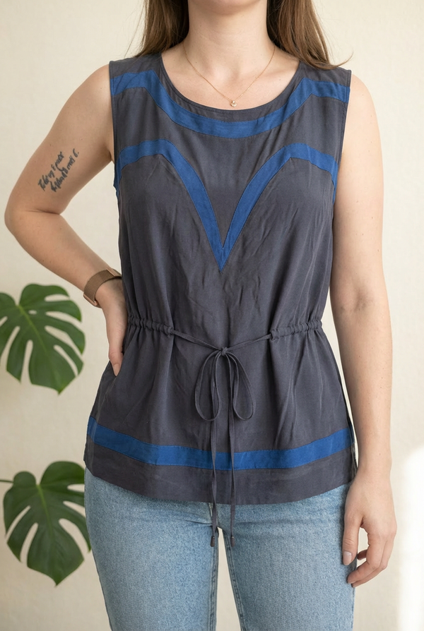 Blouse Kookaï - 36 - Noir et bleu