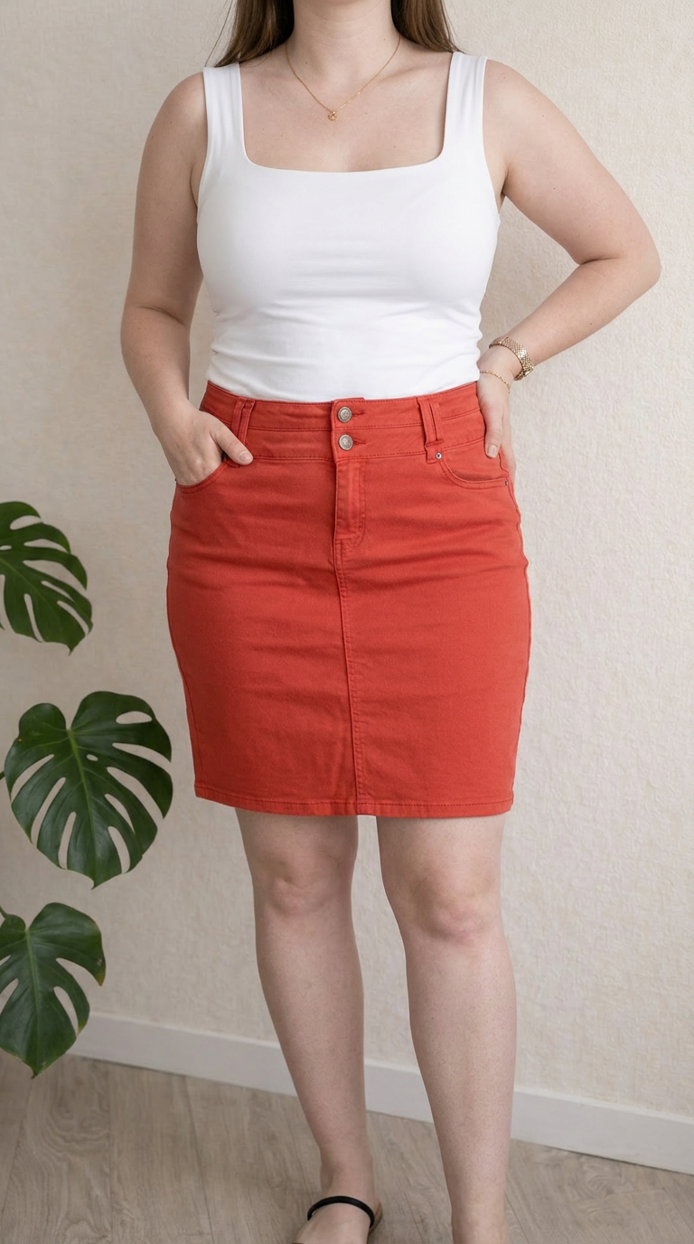 Jupe Sans Marque - 42 - Rouge