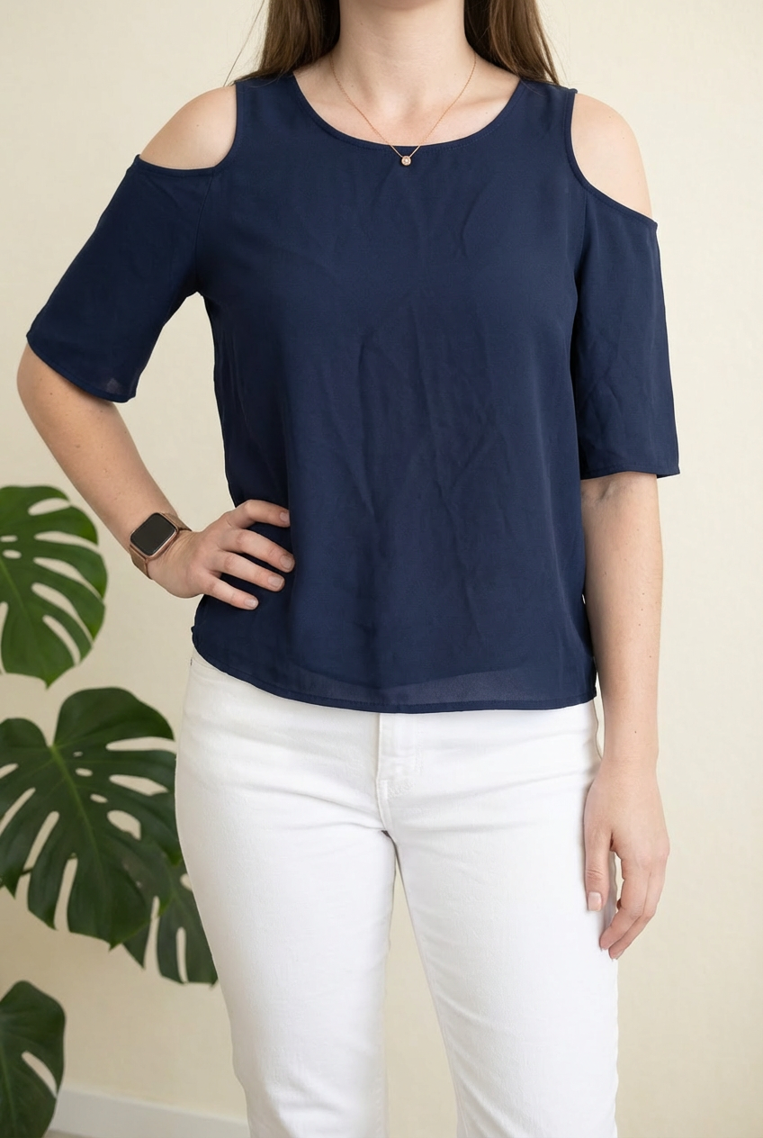 Blouse Mango - S - Bleu marine -